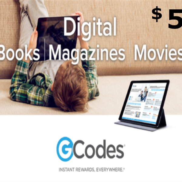 GCodes® Global Digital Media $5 Gift Card US